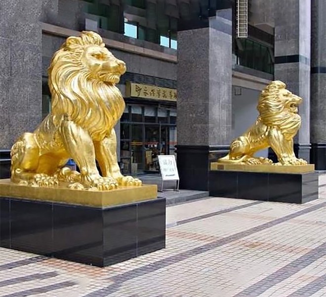 铸铜狮子雕塑守门的缘由