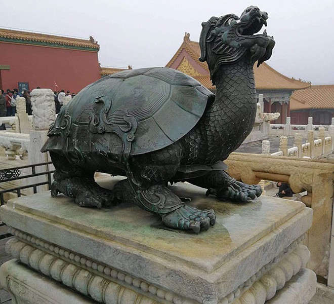 铸铜动物雕塑之铜龟雕塑的摆放方法与风水作用